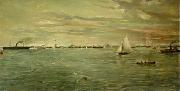 Verner Moore White The Harbor at Galveston, was painted for the Texas exhibit at the china oil painting artist